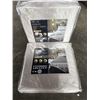 Image 1 : 2 NEW QUEENSIZE 4PC LUXURY SATIN SHEET SETS, TAUPE