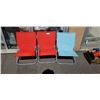 Image 1 : 3 FOLDING BEACH CHAIRS, 2 RED 1 BLUE