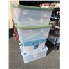 Image 1 : LOT OF CLEAR TOTES WITH LIDS