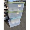 Image 2 : LOT OF CLEAR TOTES WITH LIDS