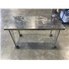 Image 1 : STAINLESS TABLE ON WHEELS, APPROX. 2' X 4'