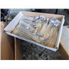 Image 2 : 2 BOXES OF ETCHED GLASS SERVING ITEMS AND CUPS ETC.