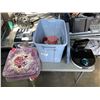 Image 1 : NEATO VACUUM AND BIN OF ASSORTED ITEMS