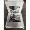 Image 1 : 2 NEW QUEENSIZE 4PC LUXURY SATIN SHEET SETS, TAUPE
