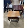 Image 1 : ANTIQUE NIGHT STAND,2  QUEEN ANNE ENDTABLES