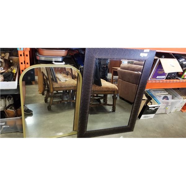 TWO FRAMED MIRRORS