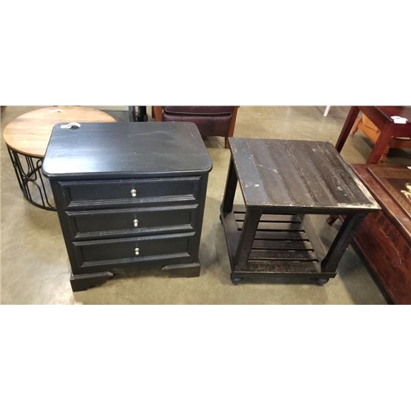 3 DRAWER NIGHTSTAND SMALL TABLE