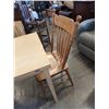 Image 2 : IKEA FLIP OVER TABLE WITH 2 VINTAGE CANADIANA CARVED CHAIRS
