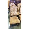 Image 2 : SET OF 4 HIGHLEY DECORATED AND CARVED DINING CHAIRS