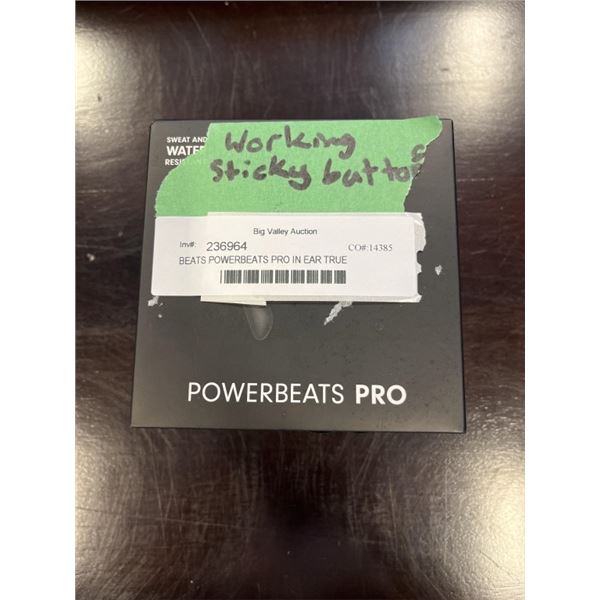 BEATS POWERBEATS PRO IN EAR TRUE WIRELESS EARBUDS - TESTED WORKING, RETAIL $329