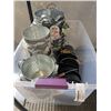 Image 1 : NEW BIN OF DECORATIVE METAL PLANTERS 4 VARIETIES - IKEA HANDLED SOCKER BLACK BUCKET, FLUERS & PLANTS