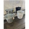 Image 2 : NEW BIN OF DECORATIVE METAL PLANTERS 4 VARIETIES - IKEA HANDLED SOCKER BLACK BUCKET, FLUERS & PLANTS