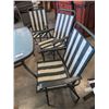 Image 2 : PATIO TABLE AND 4 FOLDING CHAIRS