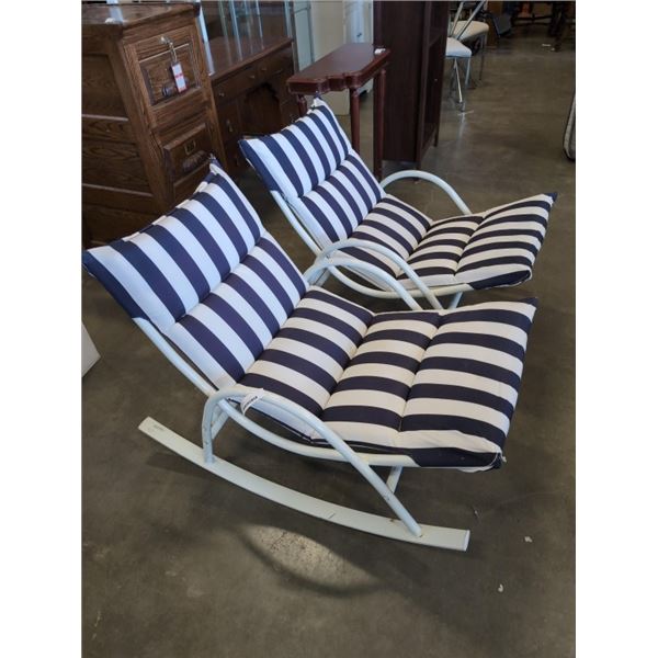 2 ROCKING PATIO LOUNGERS