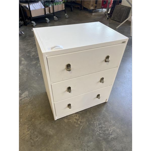 WHITE 3 DRAWER DRESSER