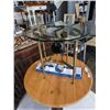 Image 1 : GLASS AND BRASS END TABLE