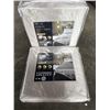 Image 1 : 2 NEW QUEENSIZE 4PC LUXURY SATIN SHEET SETS, TAUPE