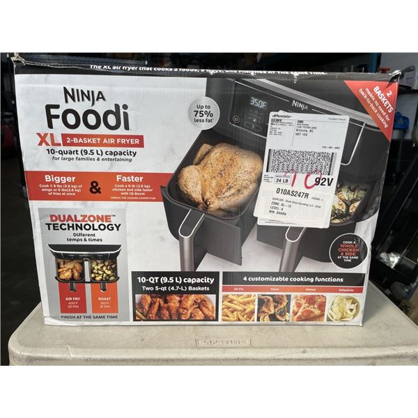 NINJA FOODI 8QT 6IN1 DUALZONE AIR FRYER - TESTED WORKING, RETAIL $189