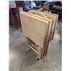 Image 1 : SET OF 4 MAPLE TV TRAYS ON STAND