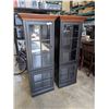 Image 1 : TWO MATCHING STORAGE SHELVES WITH GLASS DOORS