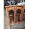 Image 2 : OAK GLASS DOOR DISPLAY CABINET