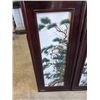 Image 2 : ROSEWOOD FRAMED, HAND PAINTED CERAMIC WALL ART