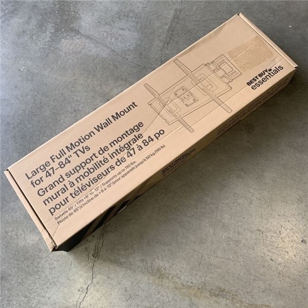 BBE LARGE FULL MOTION TV WALL MOUNT 47" - 84" - RETAIL $79
