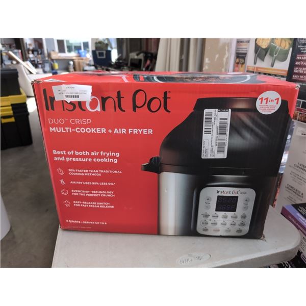 INSTANT POT 11IN1 DUO CRISP COMBO ELECTRIC PRESSURE COOKER - TESTED WORKING, RETAIL $279