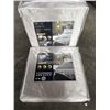 Image 1 : 2 NEW QUEENSIZE 4PC LUXURY SATIN SHEET SETS, TAUPE