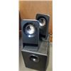 Image 2 : BOX OF PERSONAL FAN, COMPUTER SPEAKERS, KEYBOARD AND MORE