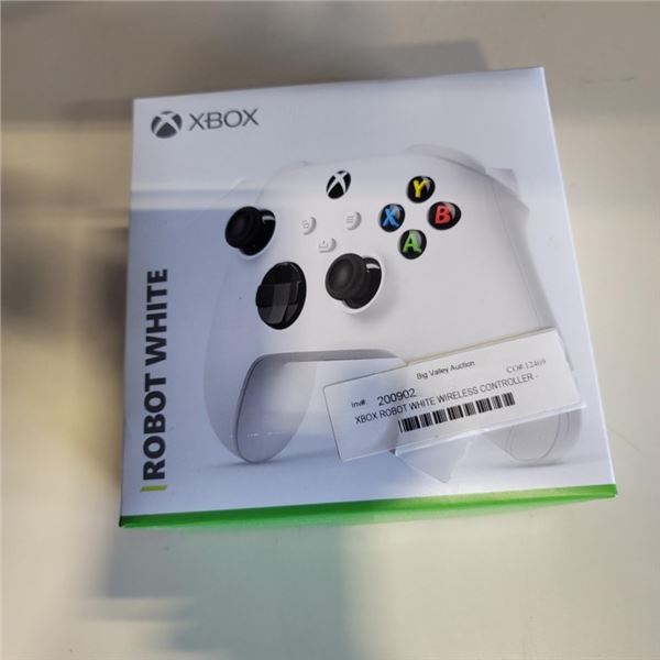 XBOX ROBOT WHITE WIRELESS CONTROLLER - TESTED WORKING FACEPLATE LOOSE, RETAIL $74