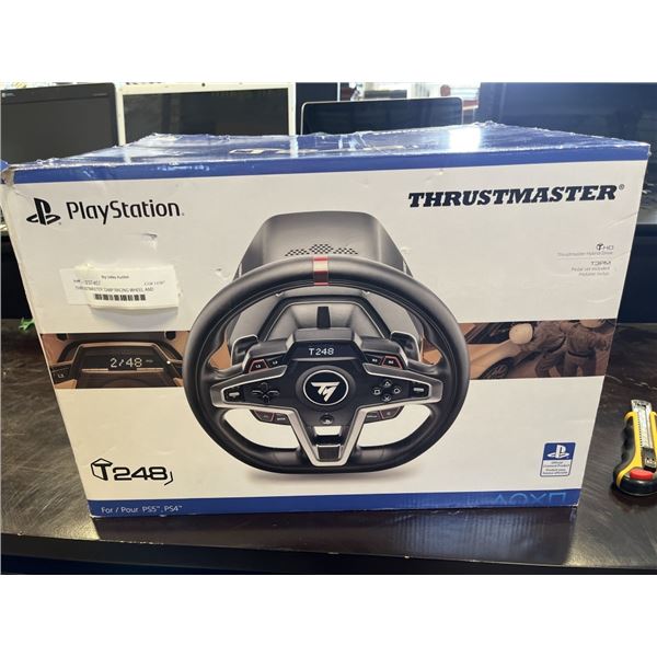 THRUSTMASTER T248P RACING WHEEL AND MAGNETIC PEDAL SET - TESTED WORKING, RETAIL $499