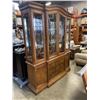 Image 1 : VINTAGE THOMASVILLE FRENCH POLISH PECAN SIDEBOARD WITH HUTCH