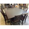 Image 2 : SQAURE DINING TABLE, 60" WITH 8 CHAIRS