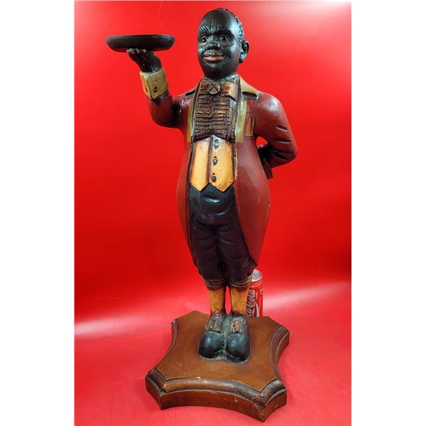 VTG Dumbwaiter Wooden Butler Statue