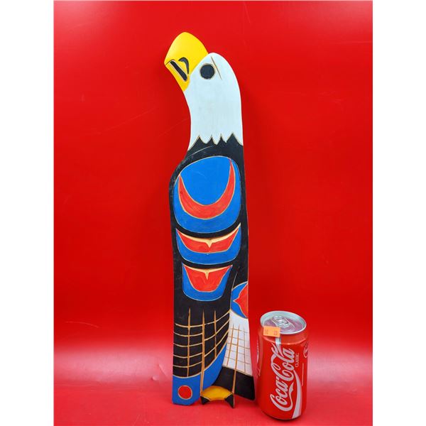 Wooden Hand Crafted First Nations Eagle