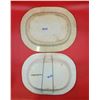 Image 2 : 1890 & 1891 Staffordshire Victorian Blue Willow China Platters