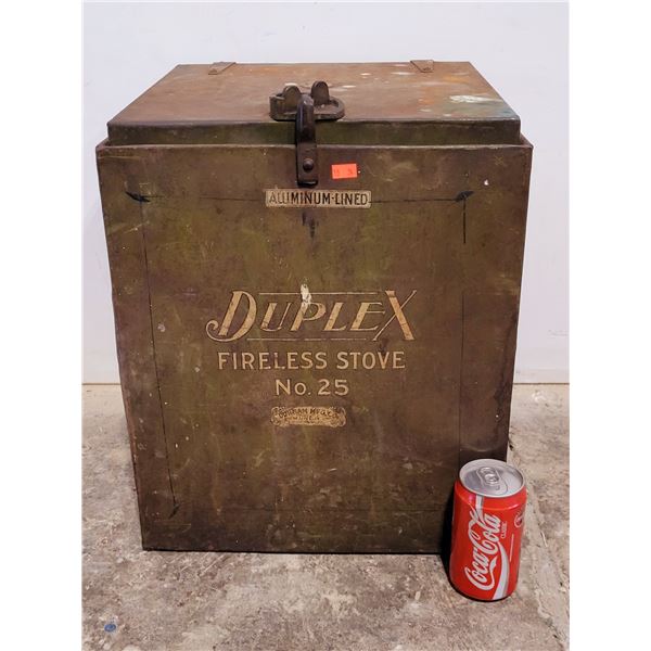 Antique Aluminum Lined Duplex Fireless Stove No. 25