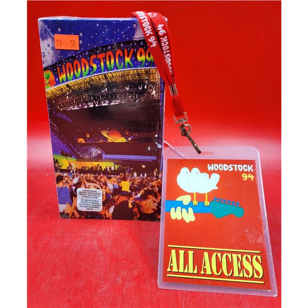Woodstock 99' Music Festival Sealed VHS and Backstage Pass