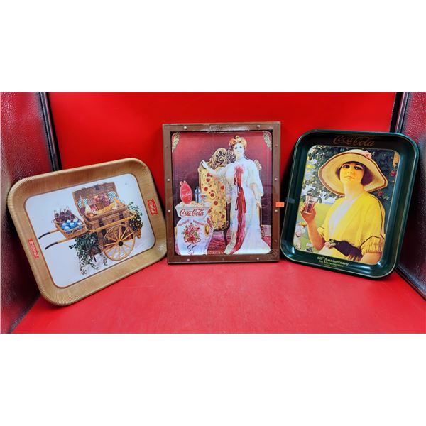 Lot Of VTG Coca-Cola Advertising Trays