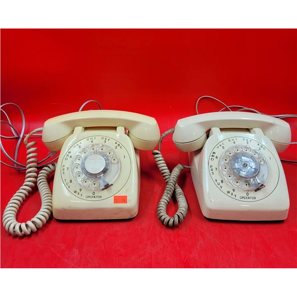 Two VTG Model 500 Rotary Dial Telephones