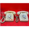 Image 1 : Two VTG Model 500 Rotary Dial Telephones