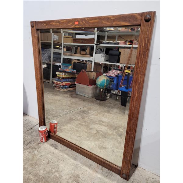Large VTG Wooden Wall Mirror
