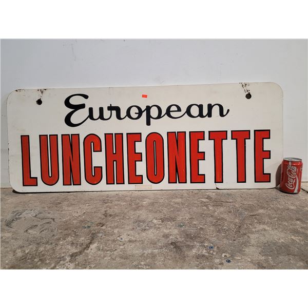 VTG Wooden European Luncheonette Sign