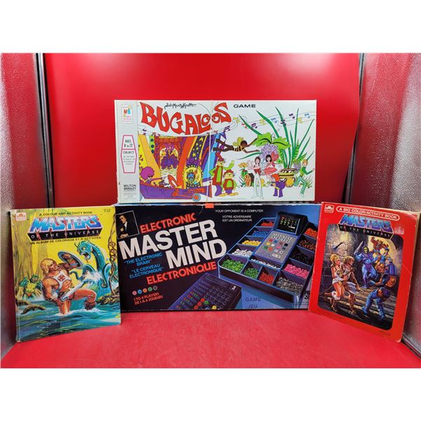 Bugaloos, Mastermind Board Games & Two Masters Of The Universe Activity Books