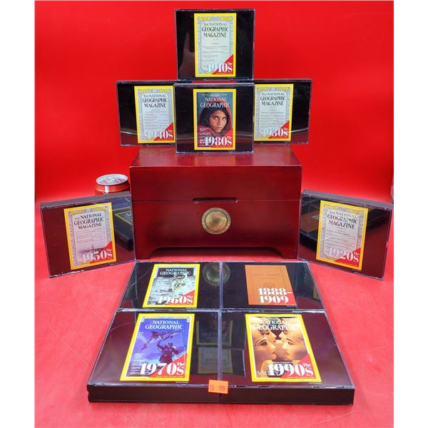 Collection Of National Geographic CD-ROM w/ Wooden Storage Box