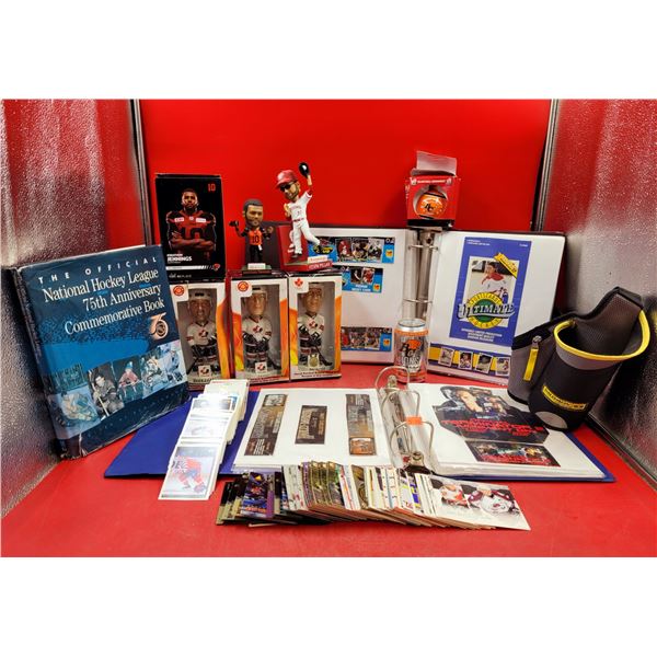 Sports Bobbleheads, Cards, Commemorative Book & Sports Memorabilia Lot