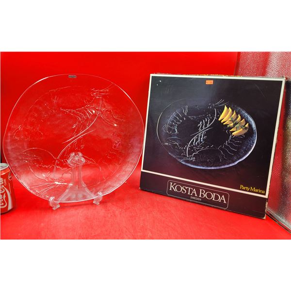 Kosta Boda Glass Lobster Platter Made In Sweden