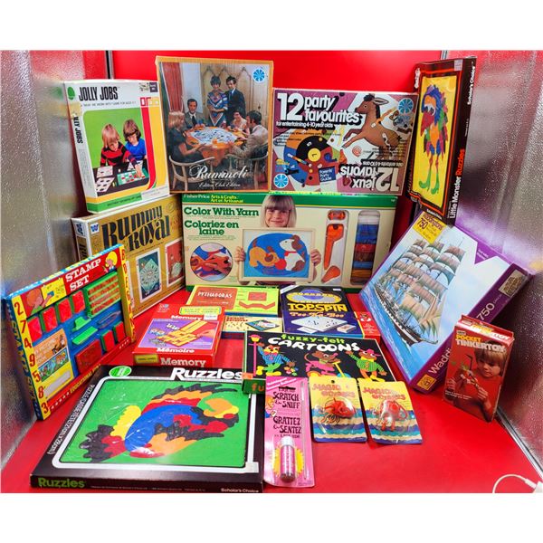 Large Lot Of VTG Board Games & Toys