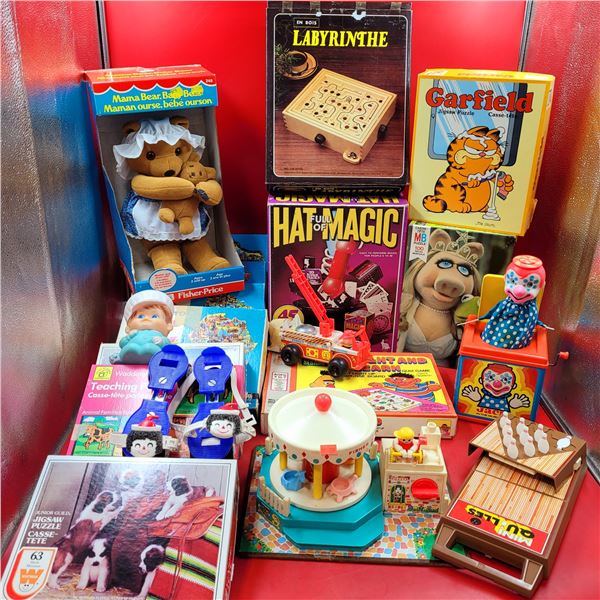 Large Lot Of VTG Board Games & Toys